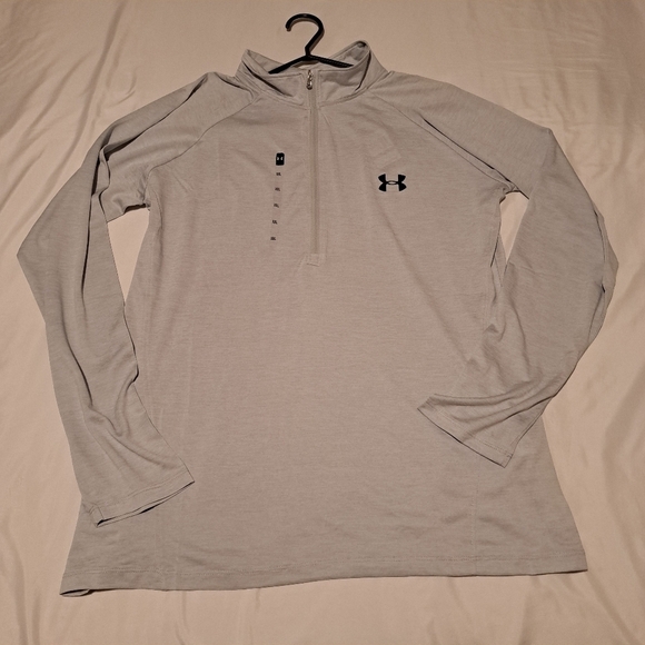 Under Armour Women's XXL light gray 1/2 zip top NWT - Picture 1 of 5